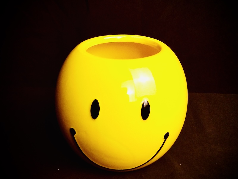 Smiley Blumentopf Gelb Blumentopf Smiley in Gelb
